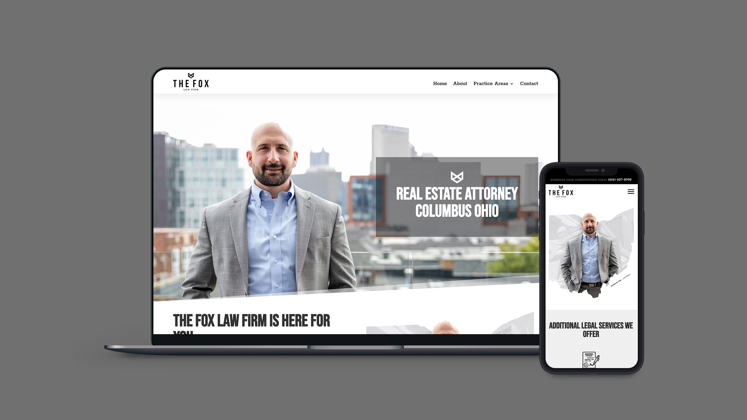 website screenshot for fox law firm